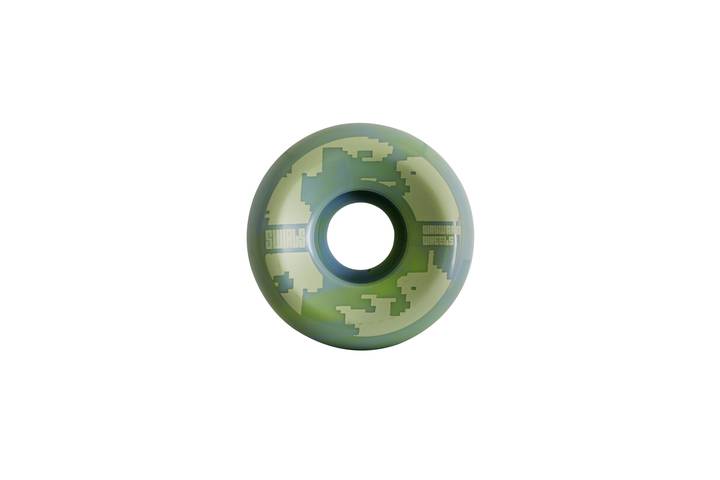 Wayward Wheels Swirl Formula 53mm 101A Funnel Shape Fluro Green