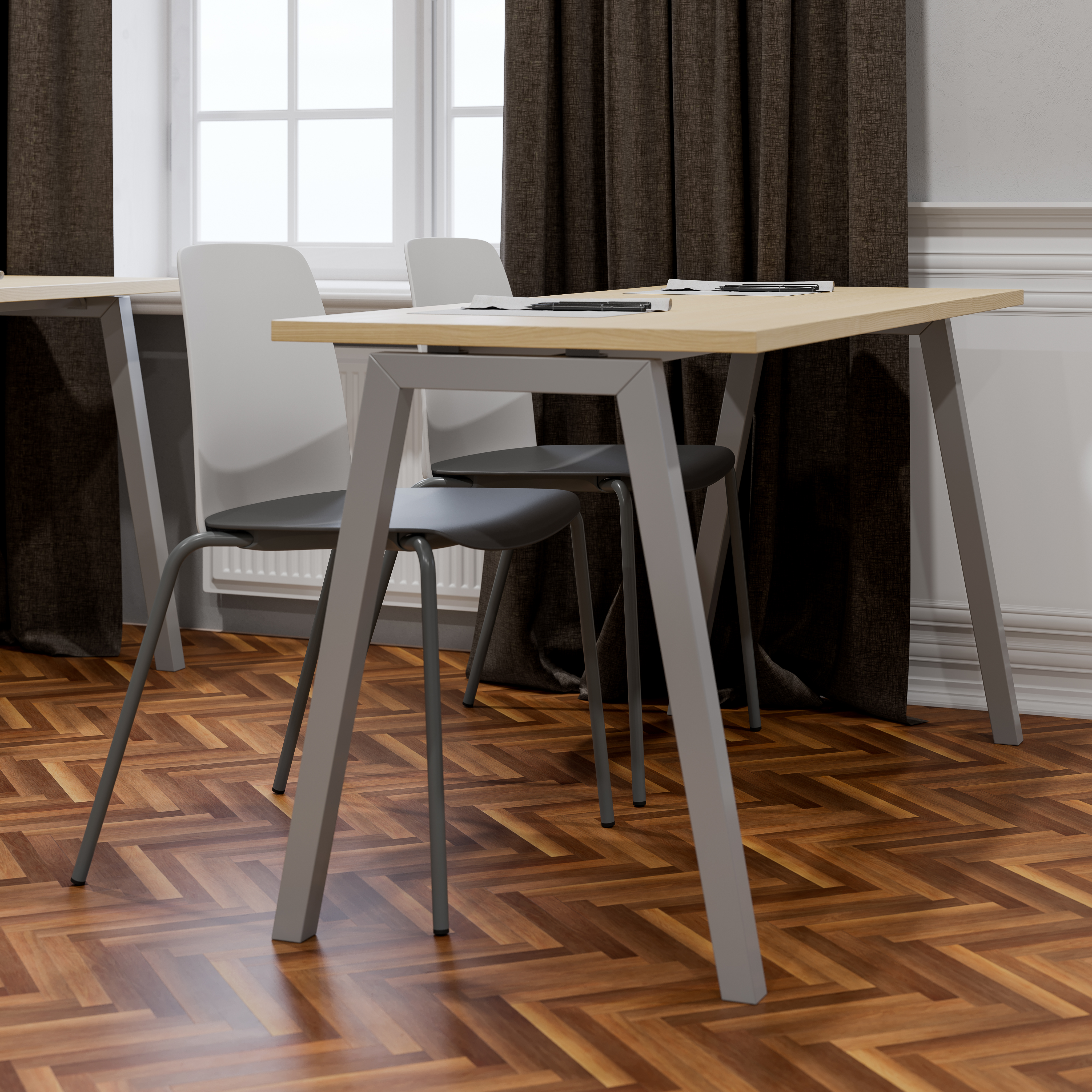 CHOICE - stapelbar stol (svart plast) - 2