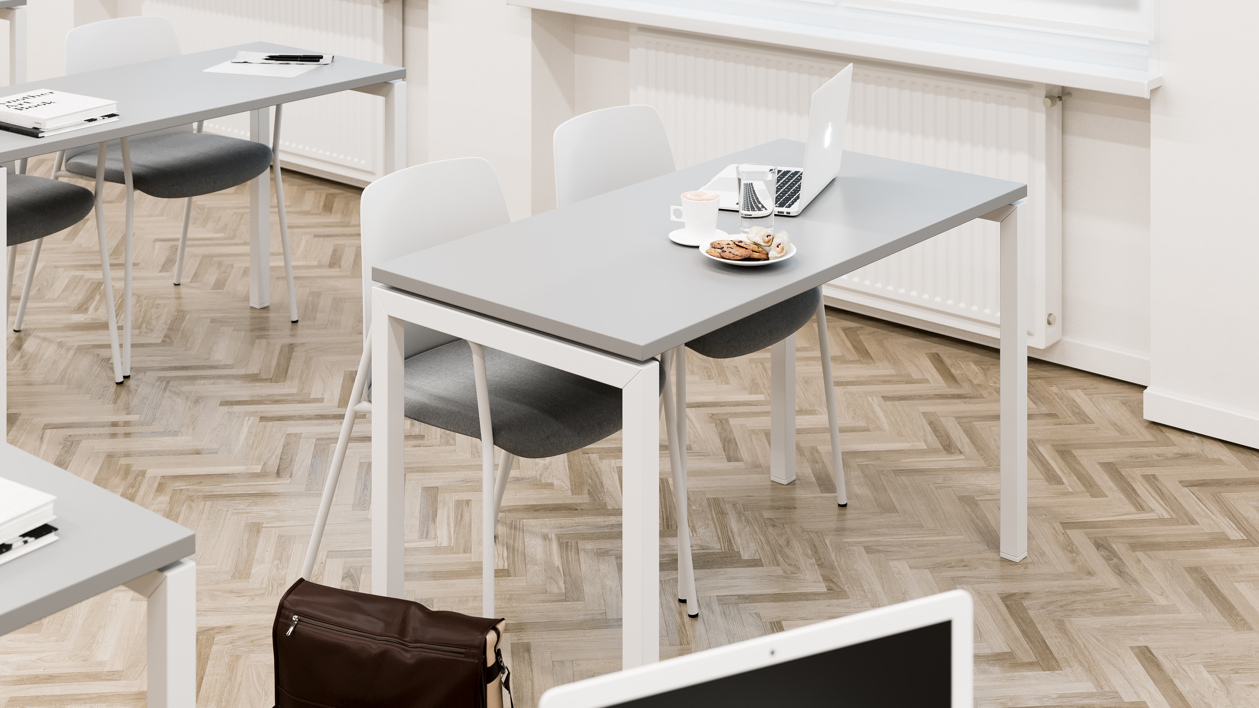 CHOICE - stapelbar stol (svart tyg/plast) - 2