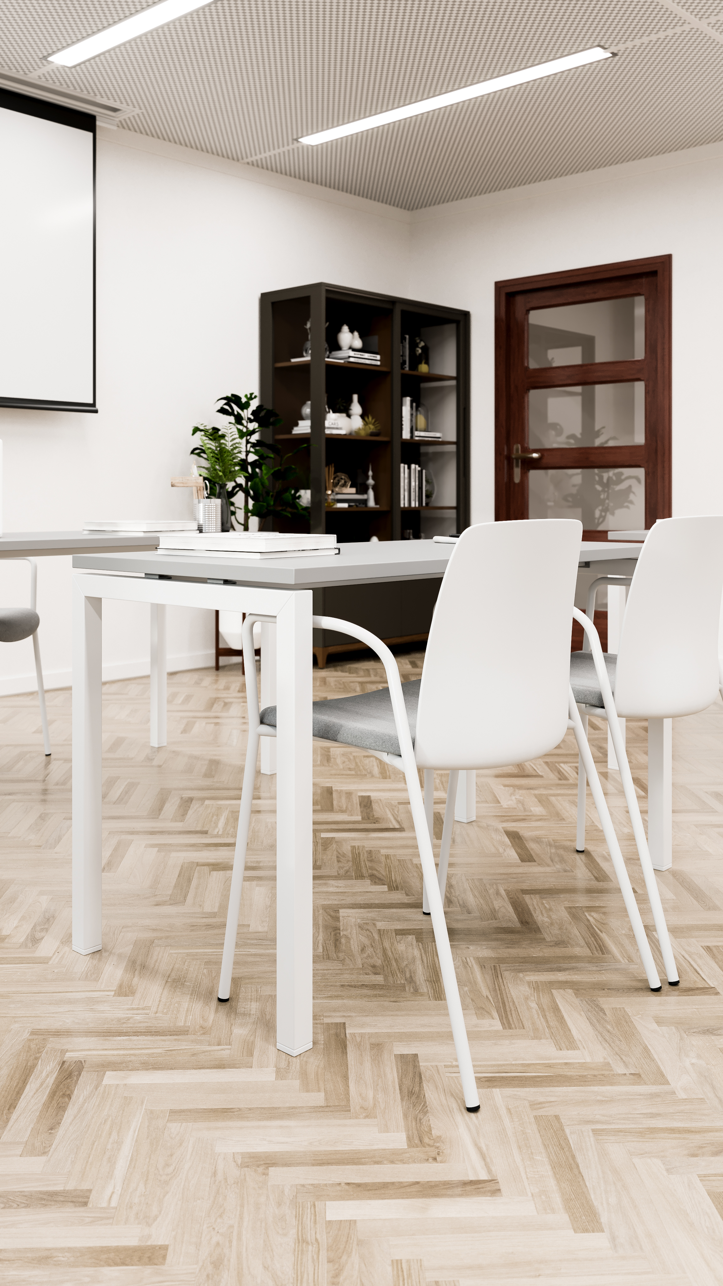 CHOICE - stapelbar stol (svart tyg/plast) - 3