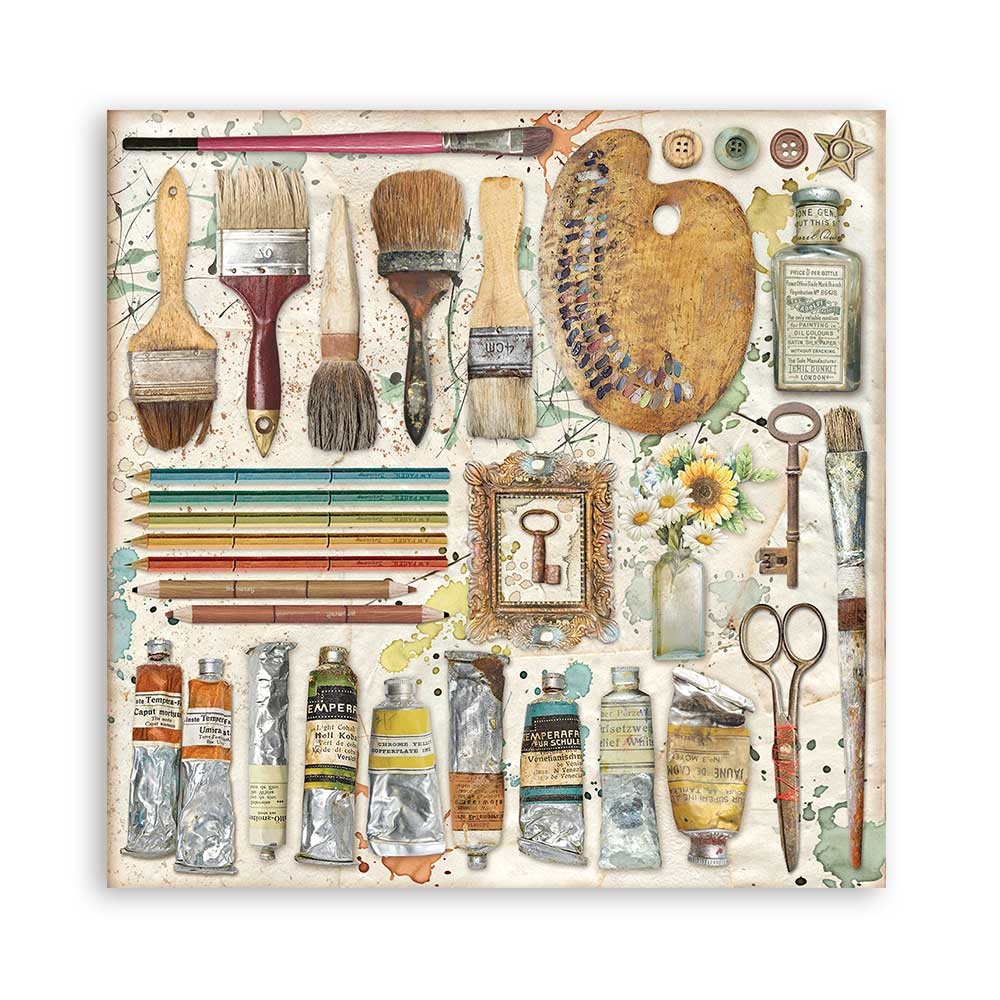 Stamperia Paper Pad 12X12 - Atelier des Arts - 10