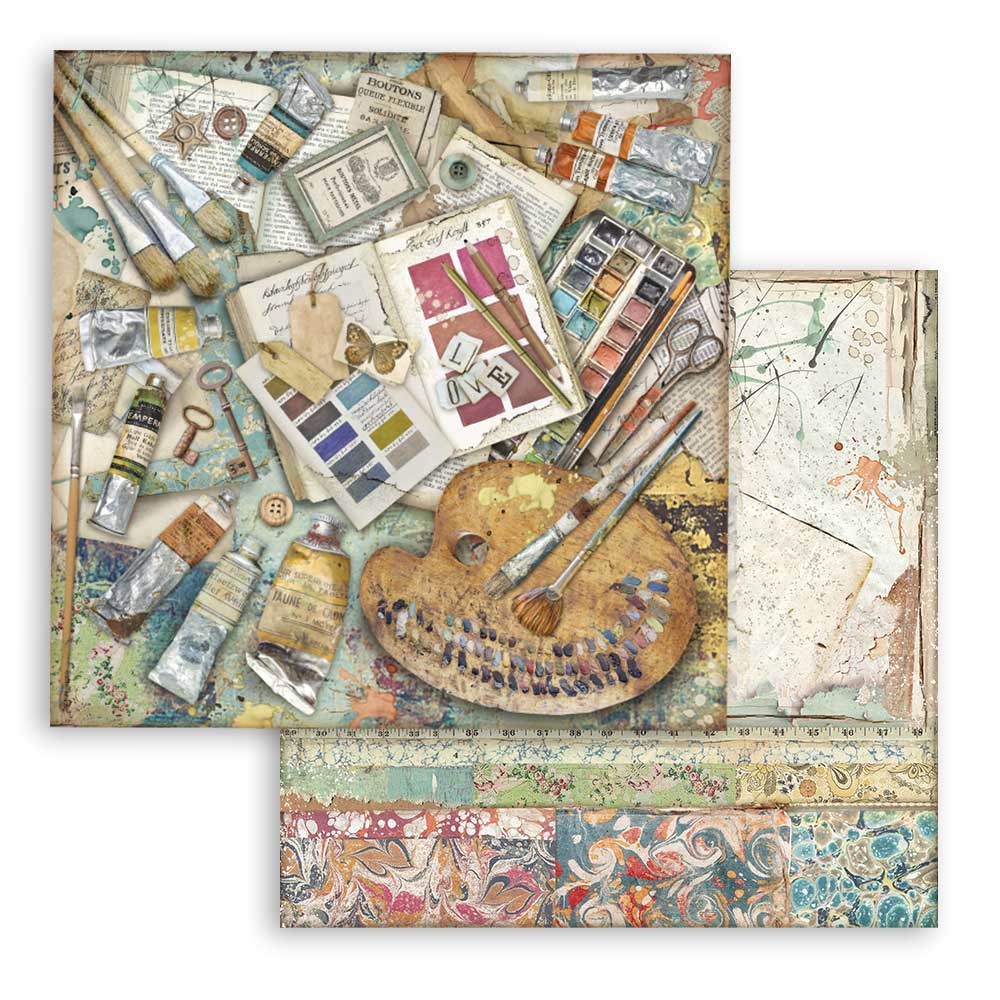 Stamperia Paper Pad 12X12 - Atelier des Arts - 6