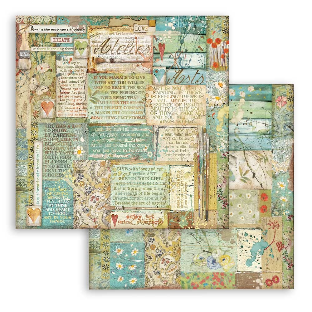 Stamperia Paper Pad 12X12 - Atelier des Arts - 2