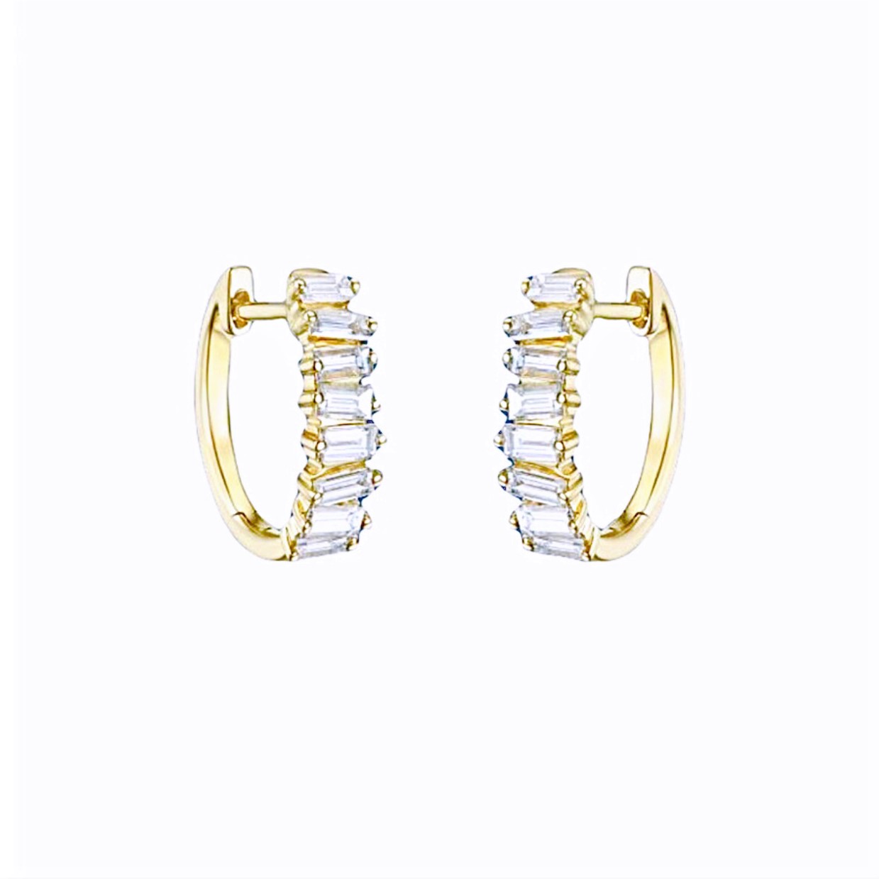  BAGUETTE CUT DIAMOND EARRINGS