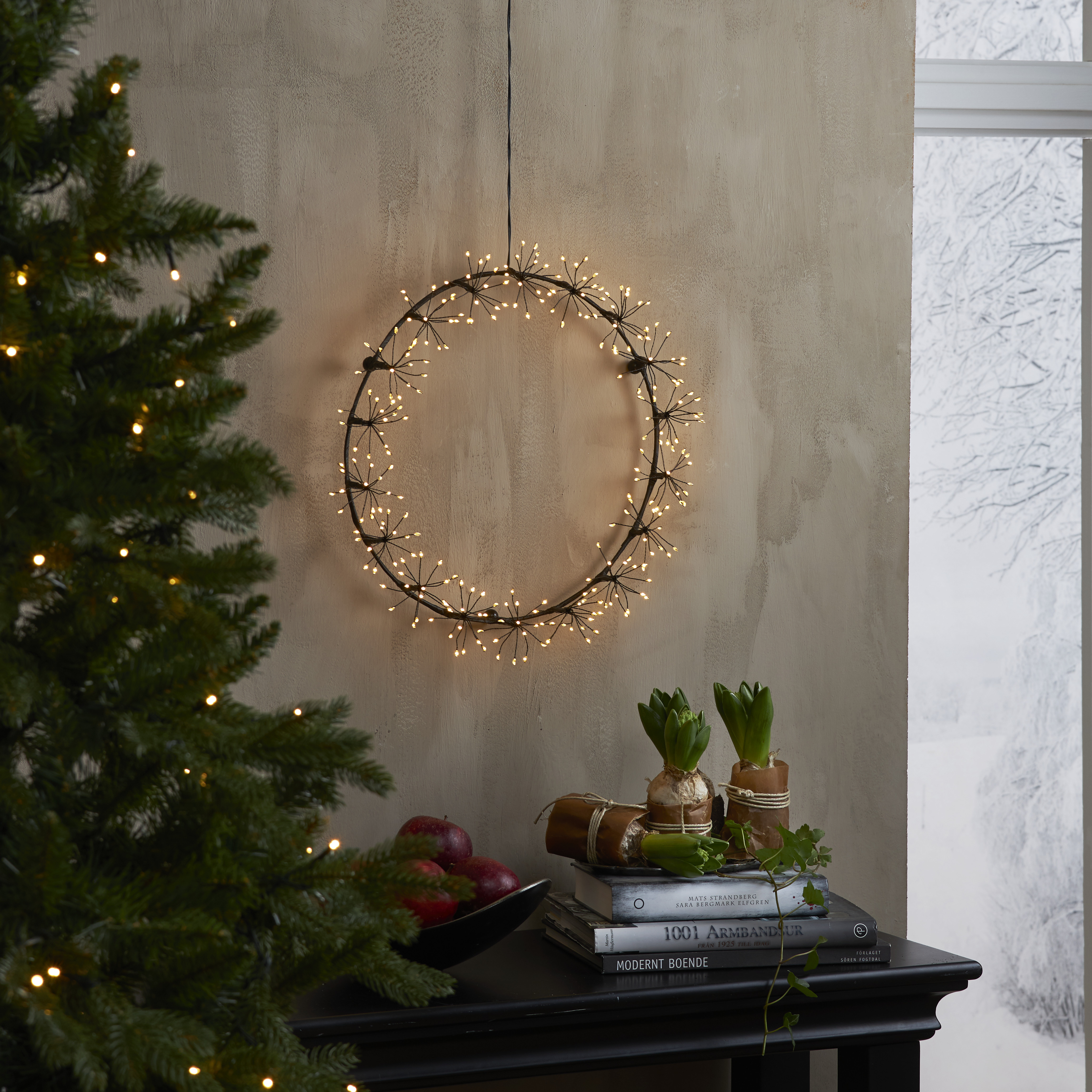 Wreath Dew drop flower - Ø35 cm