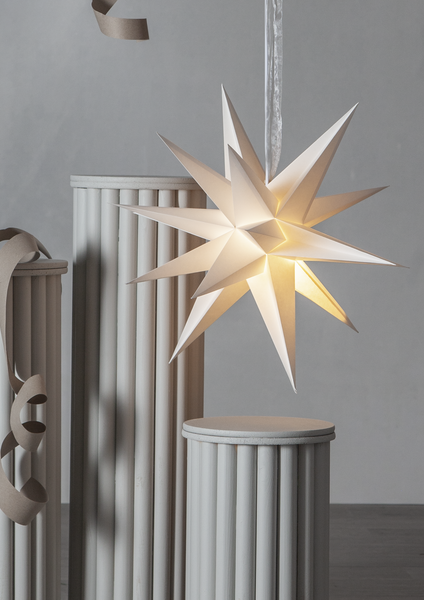 Advent star - Paper star 18 points - White - 3