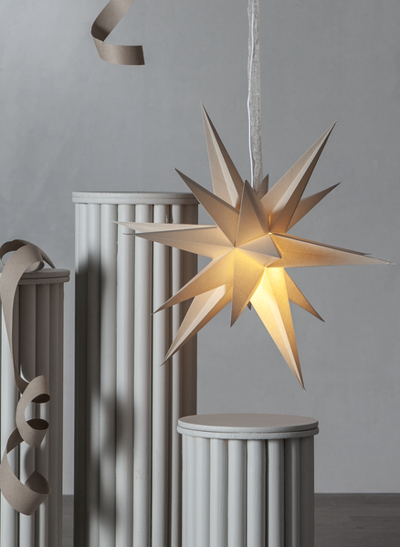 Paper star - Advent star - 18 points - Beige - 3