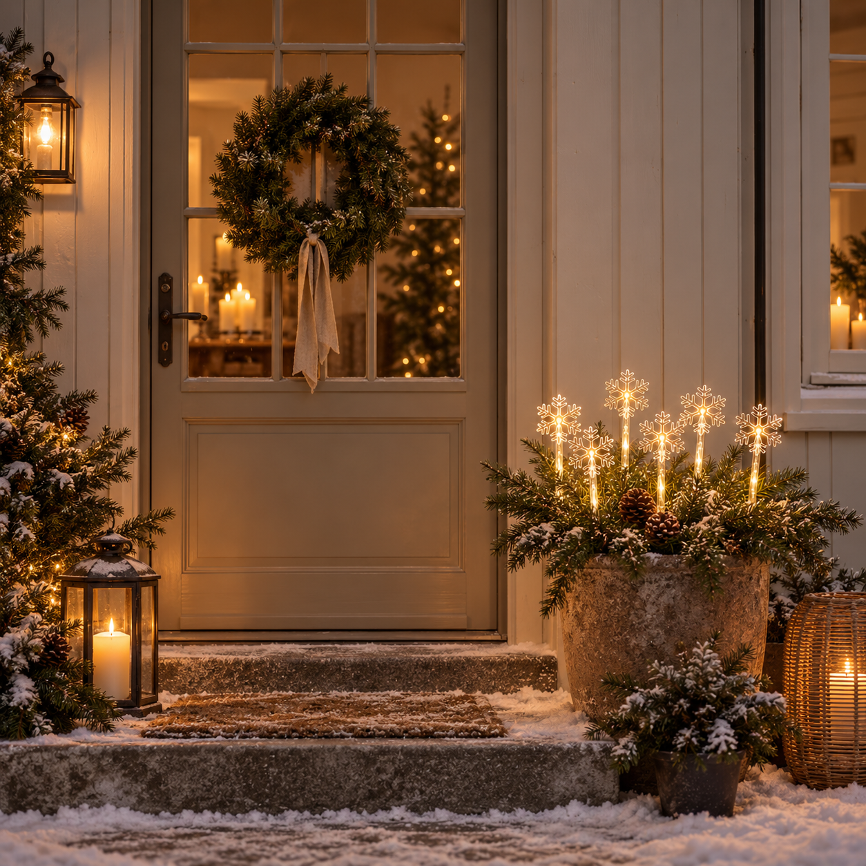 Utomhusdekoration Led Snöstjärnor - Snöflingor - 5