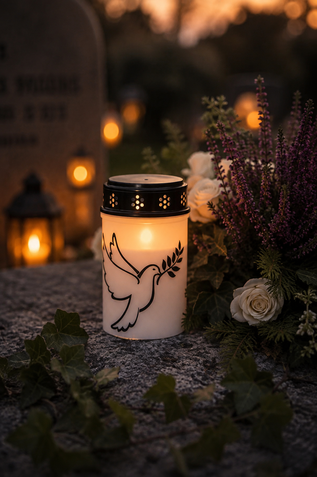 LED Batteriljus - Gravljus Duva - Dove