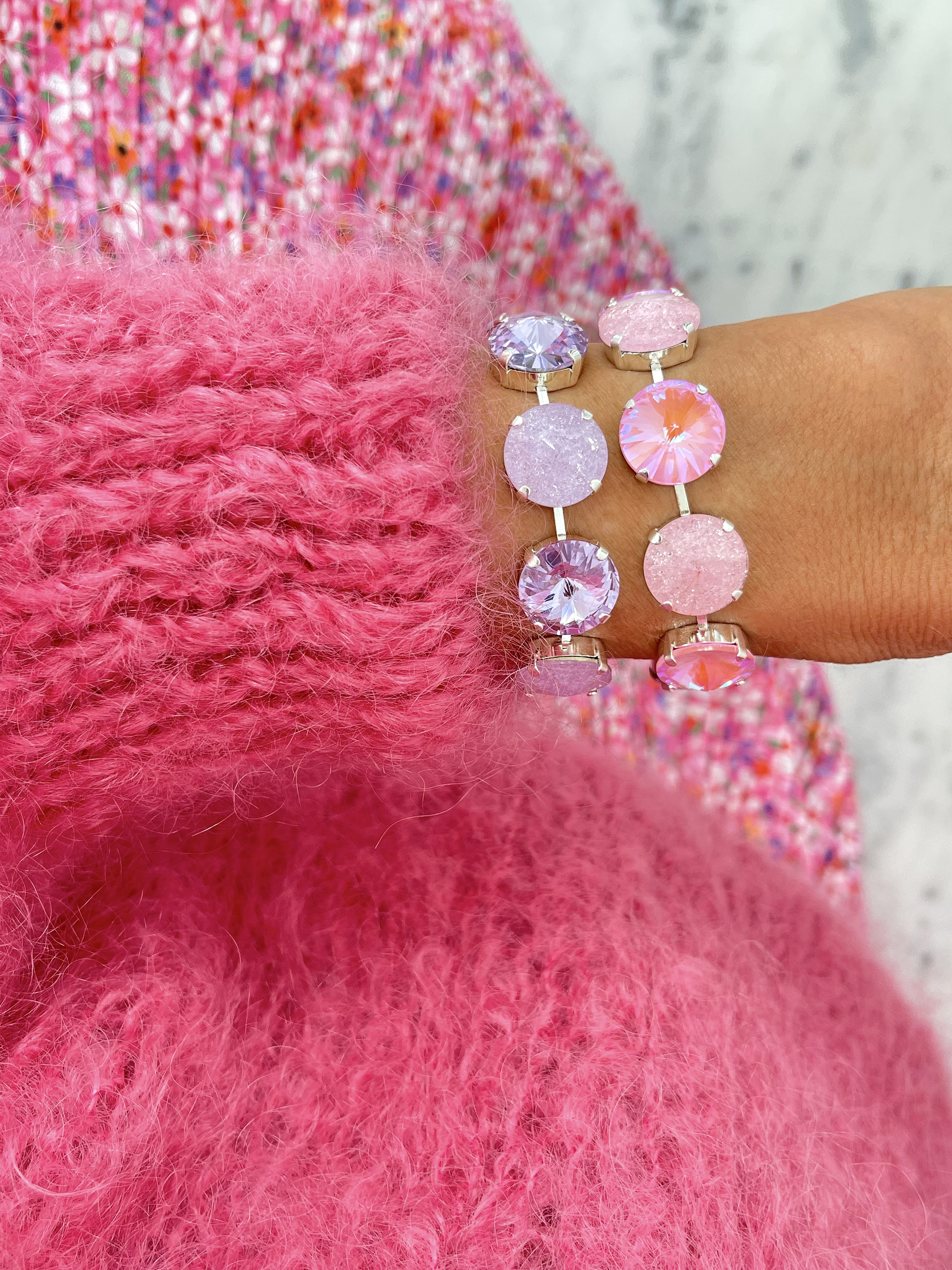 Armband Angelina Violet combo Silver - 4