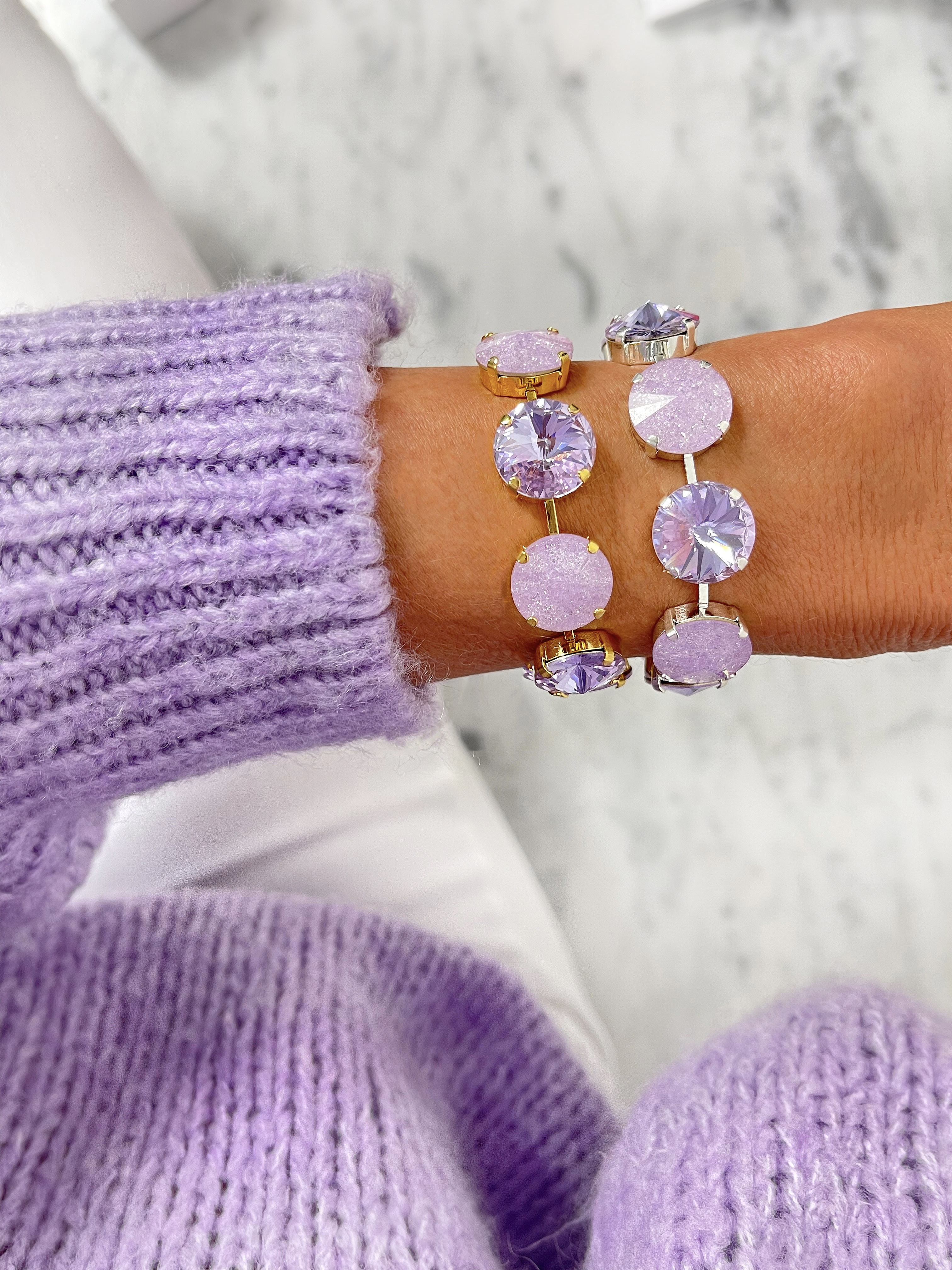 Armband Angelina Violet combo Silver - 2