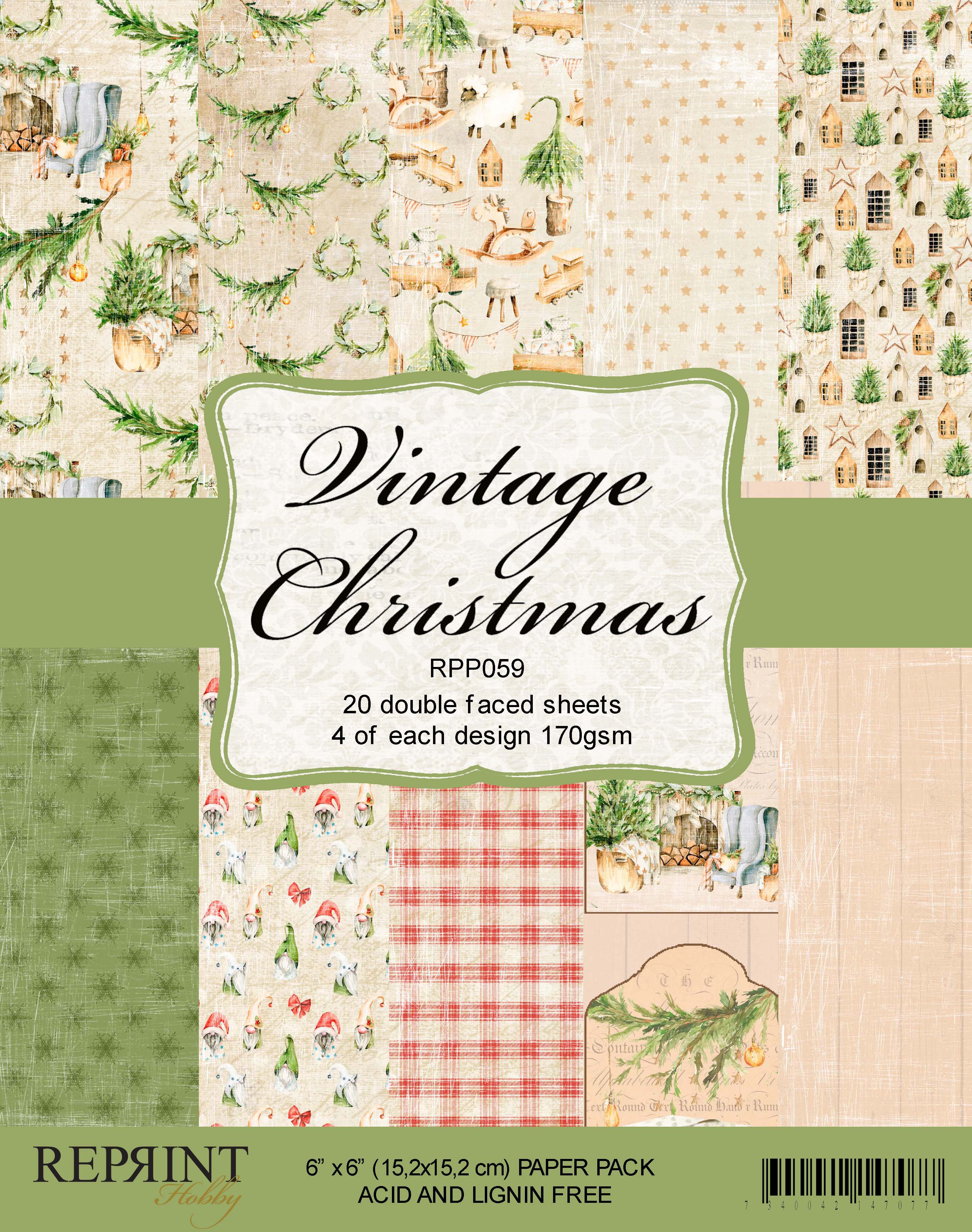 Vintage Christmas Collection pack 6x6