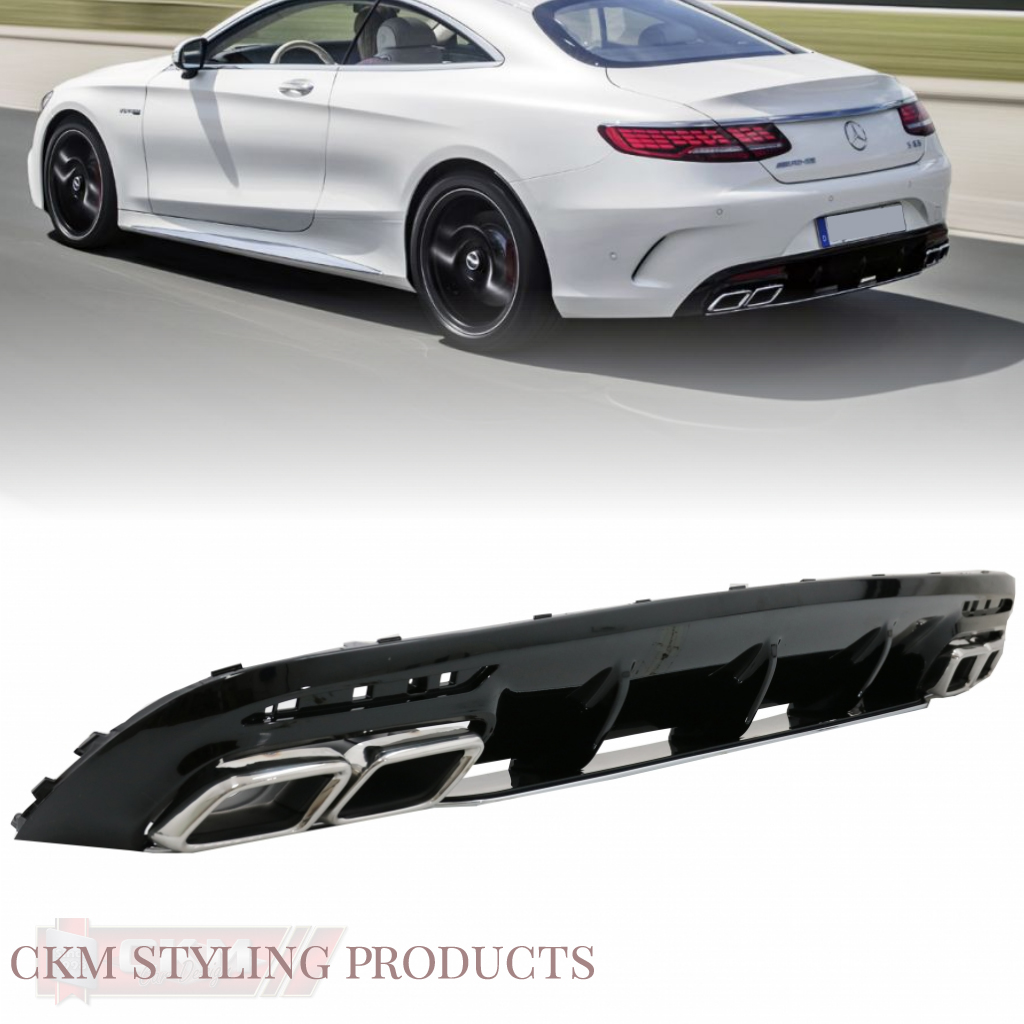 1. Diffuser S63 Facelift Design with chrome pipes.