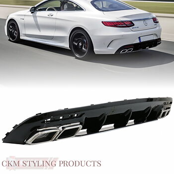 1. Diffuser S63 Facelift Design with chrome pipes.