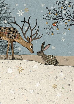 Deer& Rabbit, Greeting Card