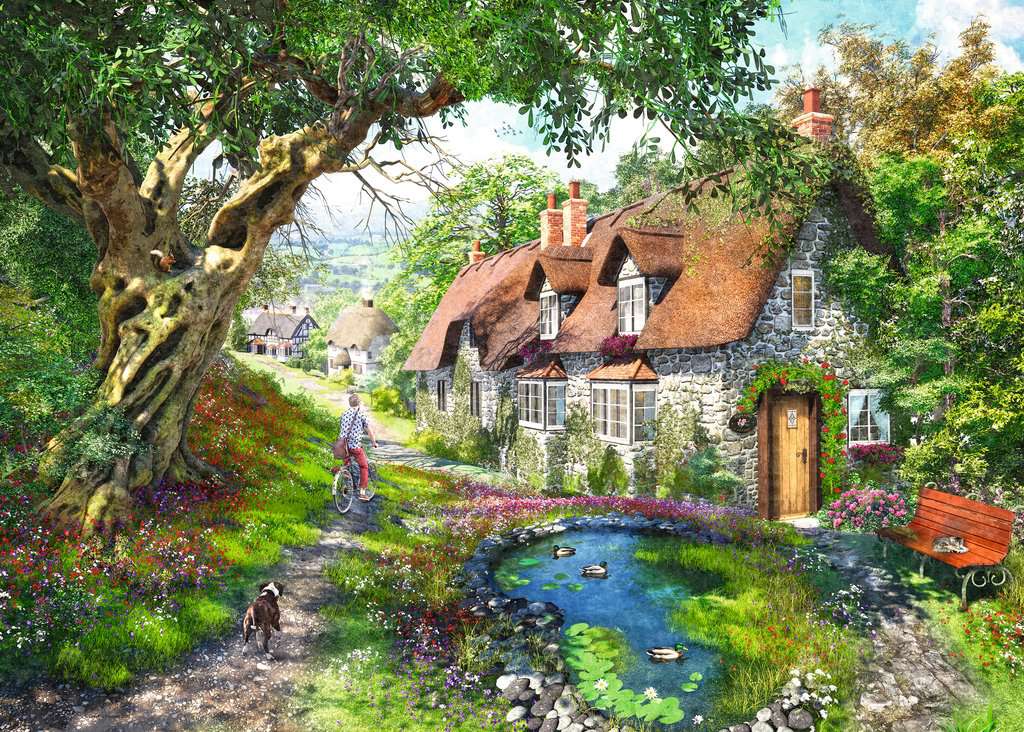 Flower Hill Lane 1000 Bitar Ravensburger