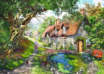Flower Hill Lane 1000 Bitar Ravensburger