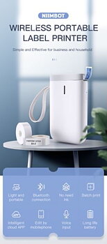 NIIMBOT Wireless Bluetooth Portable Label Printer Bärbar etikettskrivare Color: White