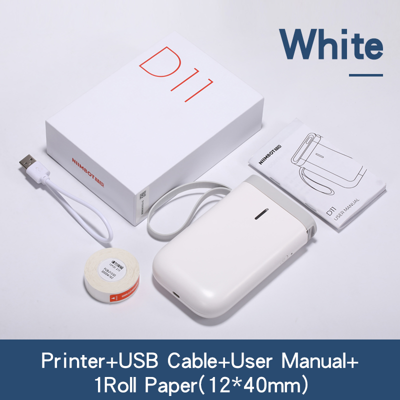 NIIMBOT Wireless Bluetooth Portable Label Printer Bärbar etikettskrivare Color: White - 7
