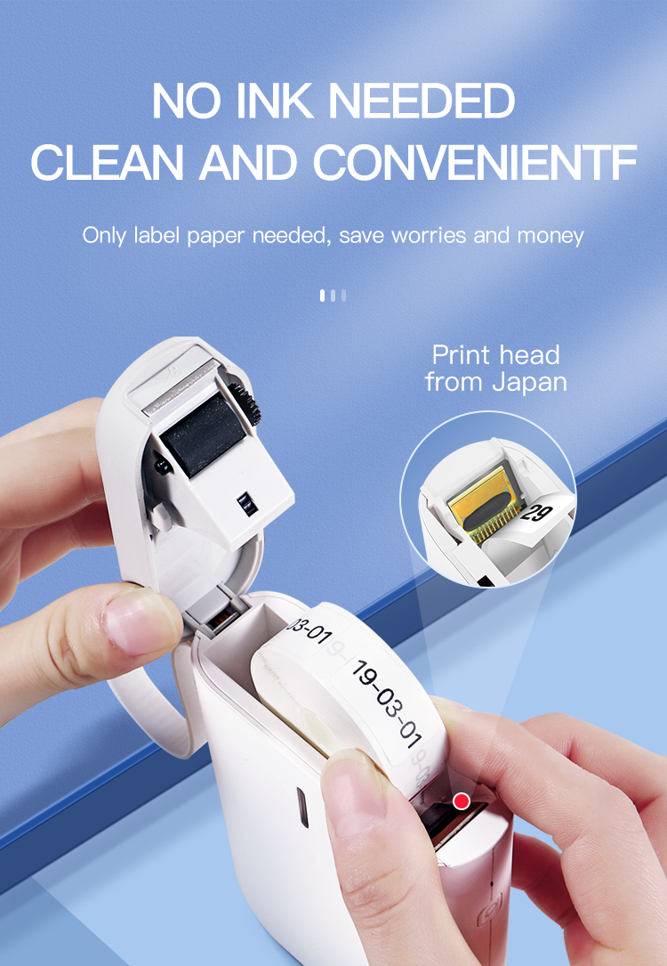 NIIMBOT Wireless Bluetooth Portable Label Printer Bärbar etikettskrivare Color: White - 4