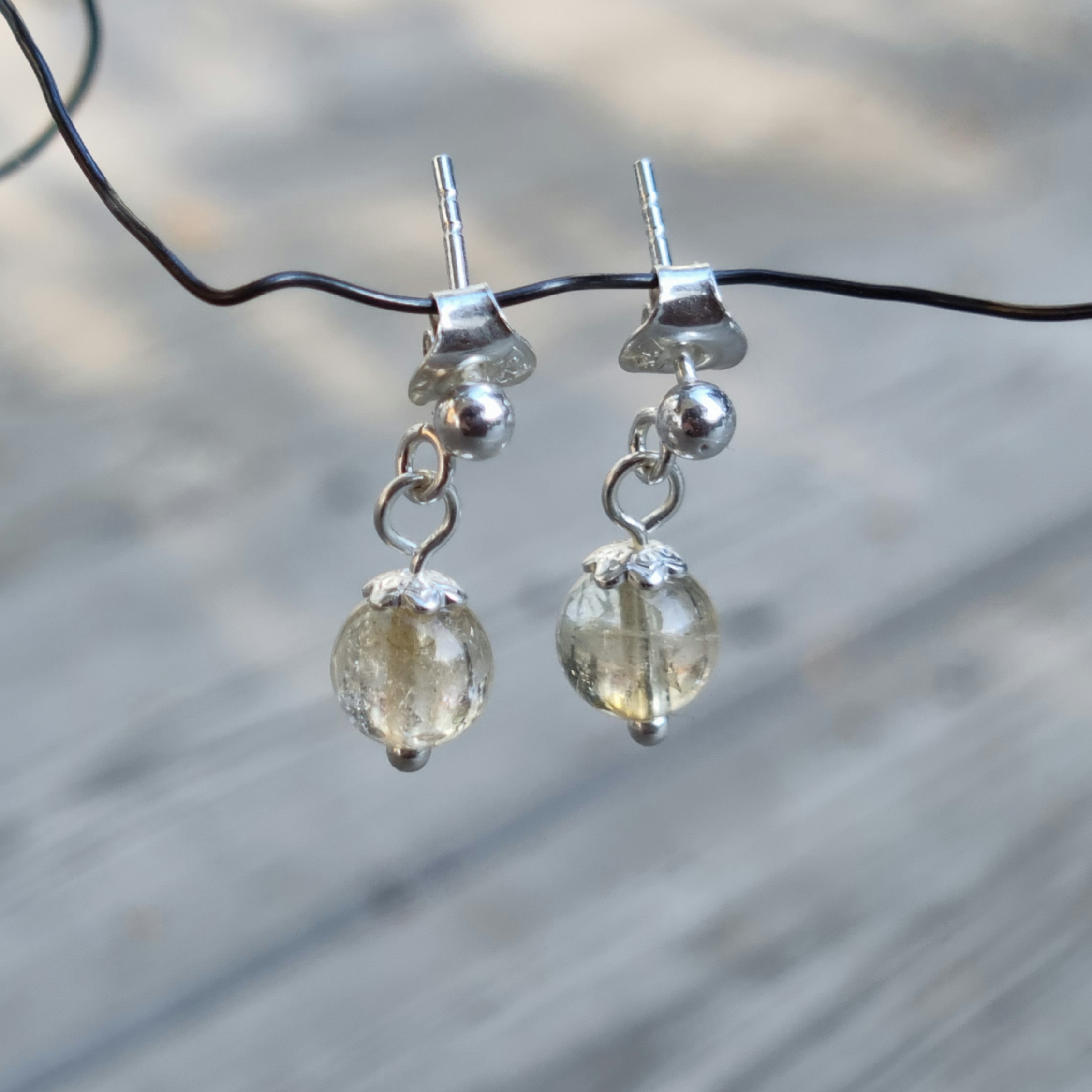 Örhängen Citrin November - 925 Sterling Silver
