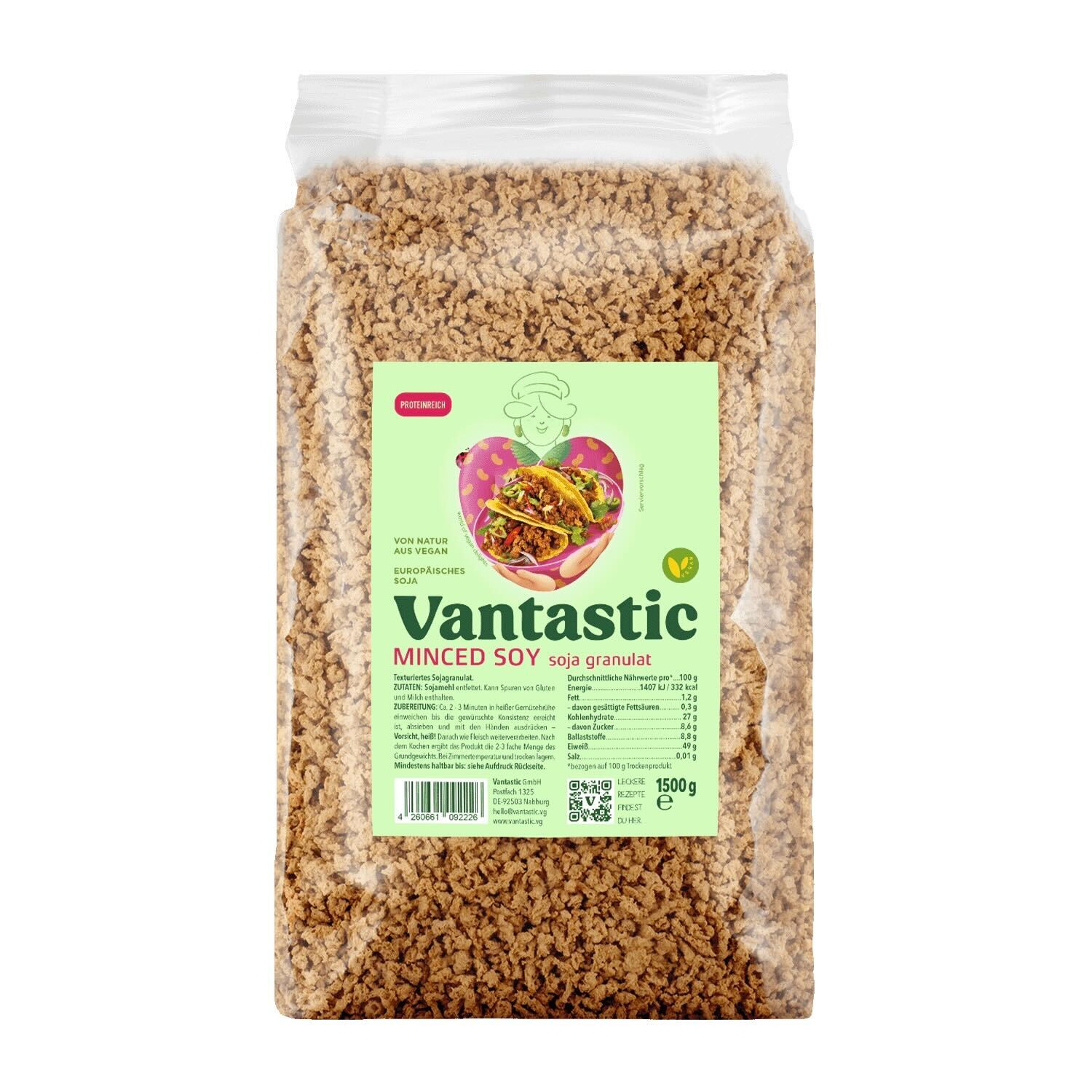 Torkad sojafärs veganic 1500g