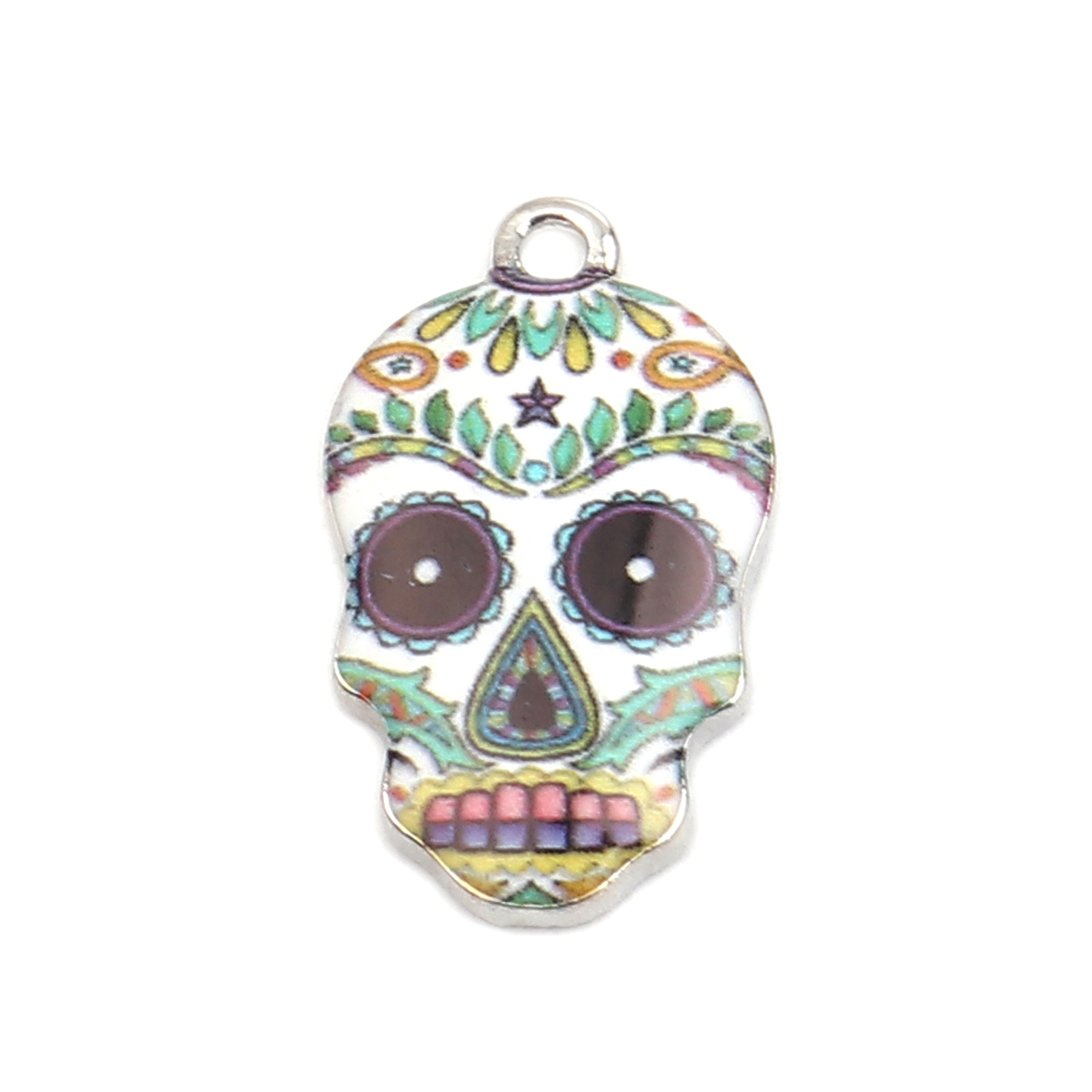 Charm  Enameld skull