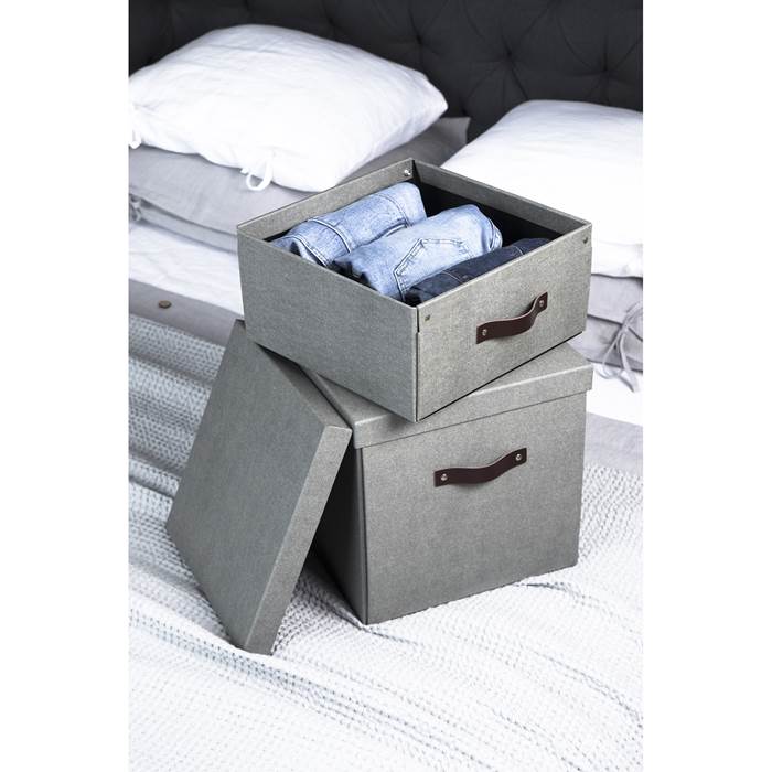 Box Bigso Logan canvas grå - 8