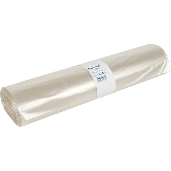 Sopsäck 125L 40my Trans 25/rl - 2