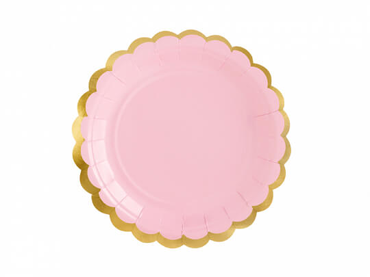 PAPPERSTALLRIKAR | 6-pack | 18 cm | Rosa med guldkant