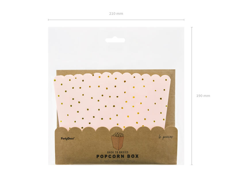 POPCORNBÄGARE | Ljusrosa med guldprickar