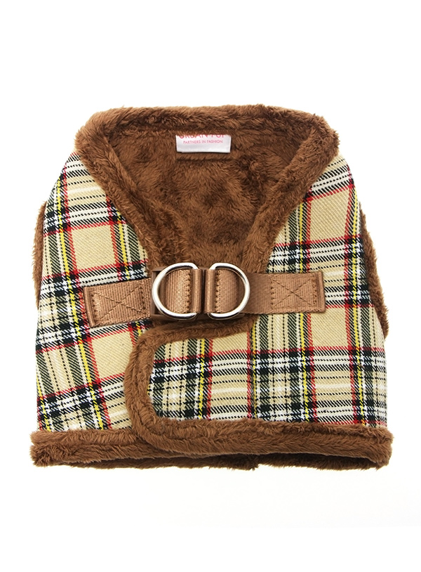 Urban Pup Luxury Fur Brown Tartan Sele Brun 