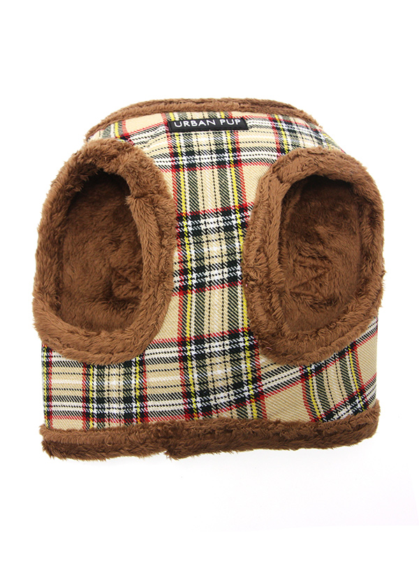 Urban Pup Luxury Fur Brown Tartan Sele Brun  - 3