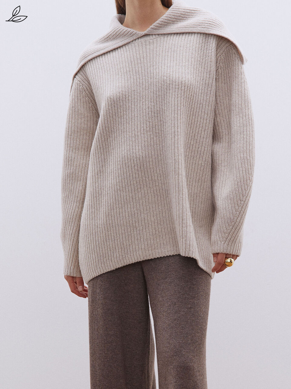 By Malene Birger Fevila oversized sweater oyster gray