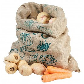 Jutesäck för lagring av potatis & grönsaker