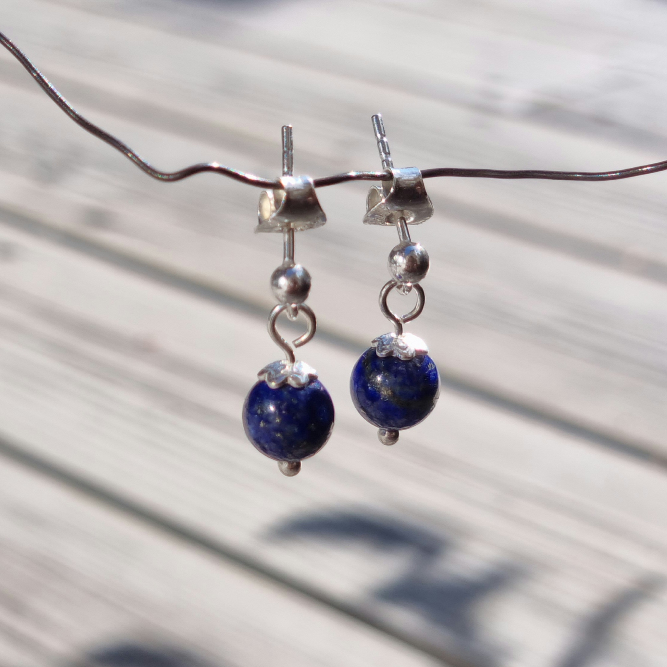 Örhängen Lapis Lazuli September - 925 Sterling Silver