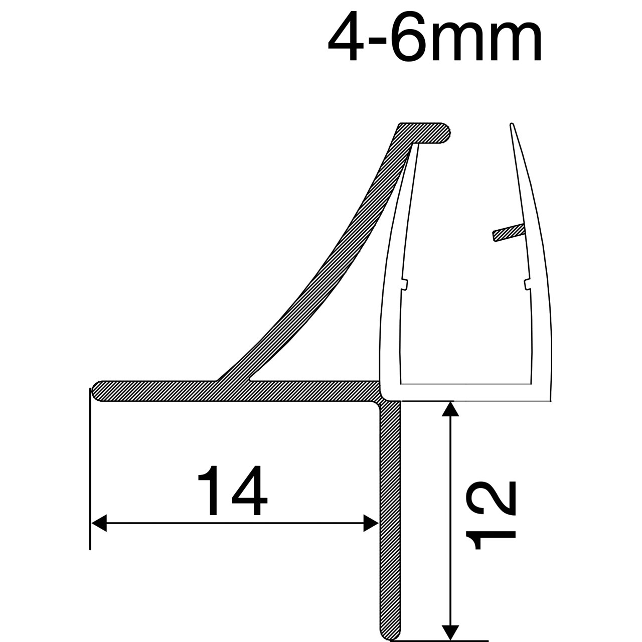 Shower Seal 6mm / 12mm