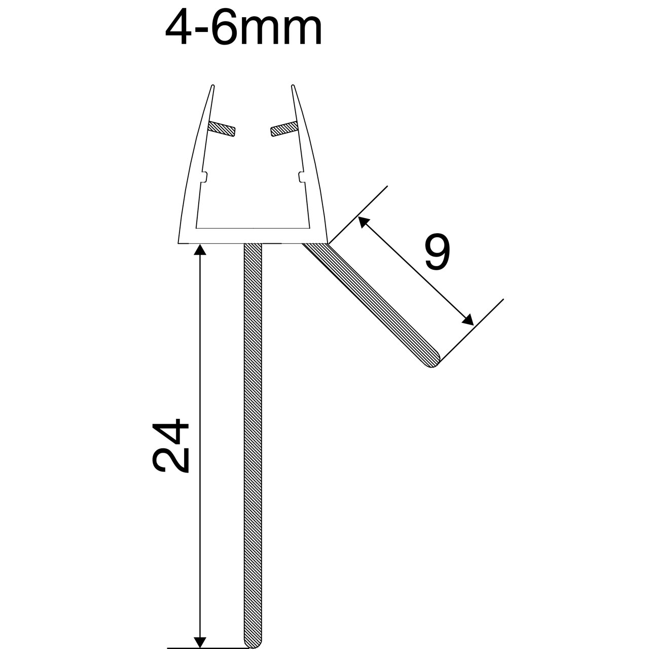 Shower Seal 6mm / 24mm