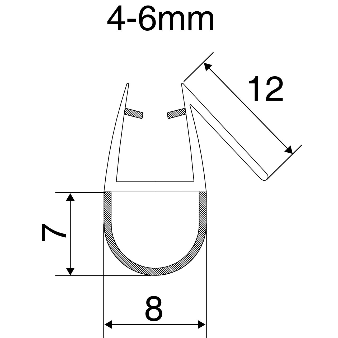 Shower Seal 6mm / 8mm