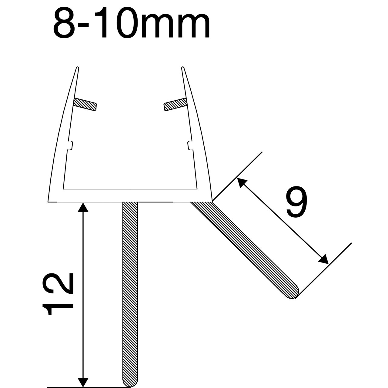 Shower Seal 10mm / 12mm