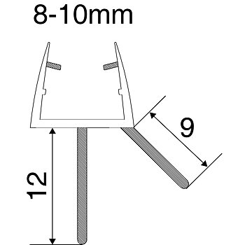 Shower Seal 10mm / 12mm