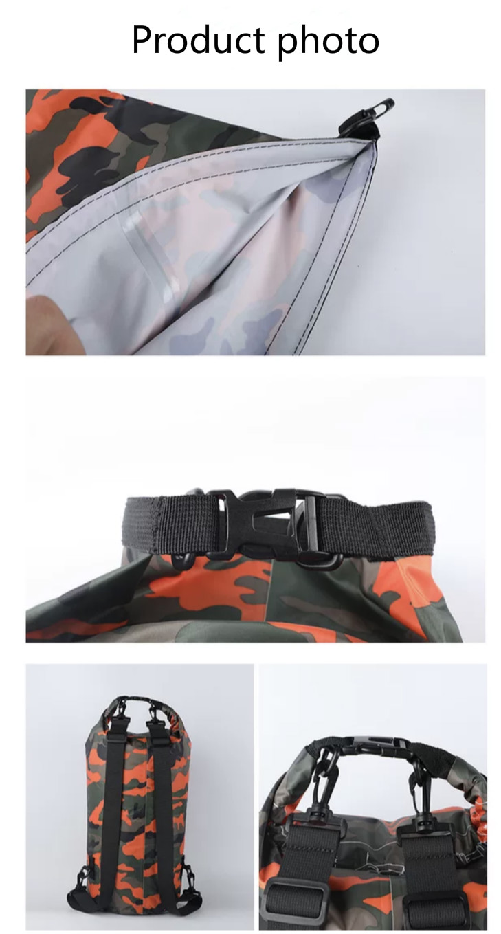 IPX6 water proof bag 10L  Color: Orange Camouflage - 4