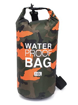 IPX6 water proof bag 10L  Color: Orange Camouflage