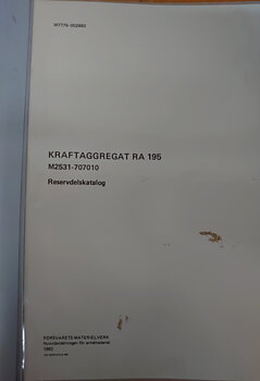 Kraftaggregat RA 195 Reservdelskatalog