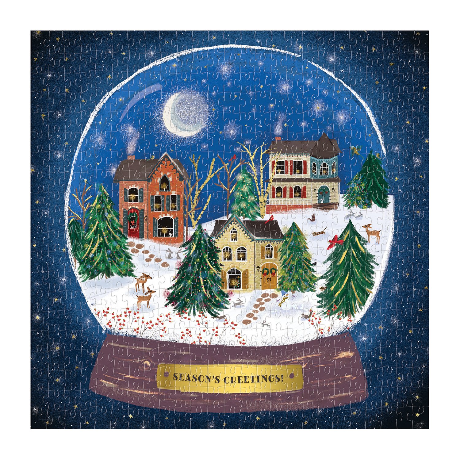 Winter Snow Globe 500 Piece Foil Puzzle - 2