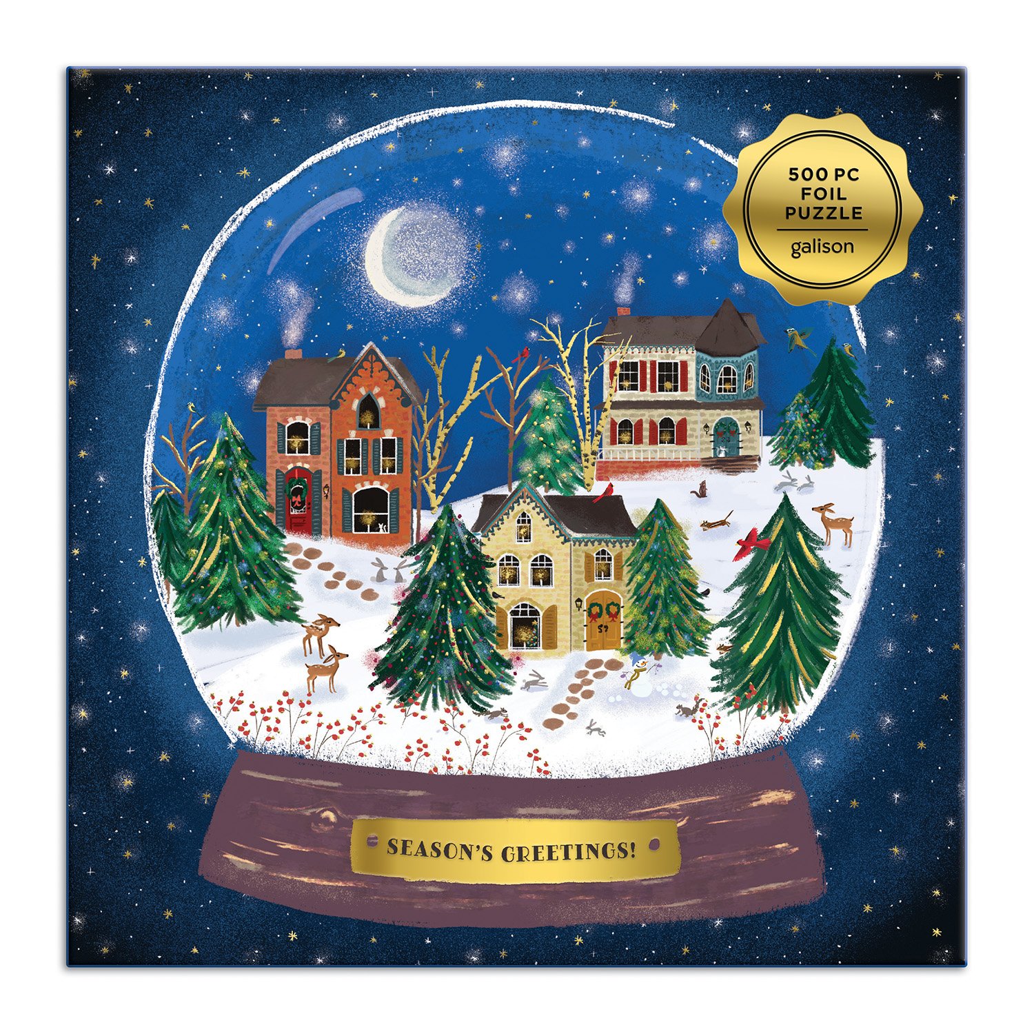Winter Snow Globe 500 Piece Foil Puzzle - 3
