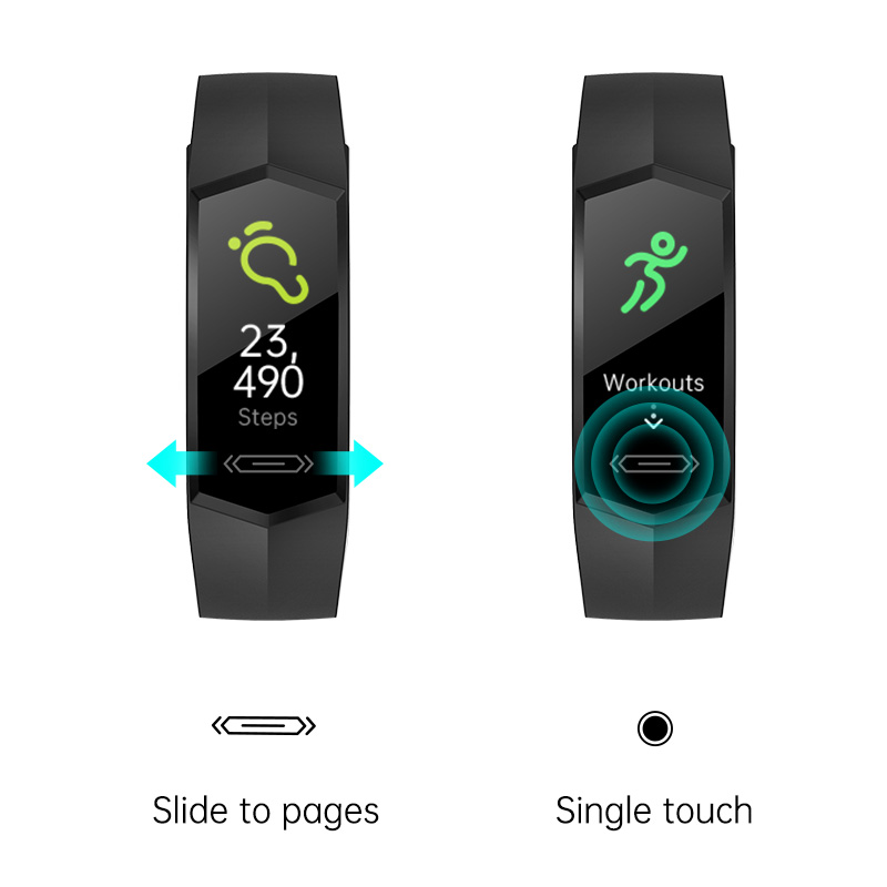 Health Smart Bracelet V17S Color: Black - 2