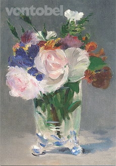 Flowers in a Crystal Vase (1882), Postcard