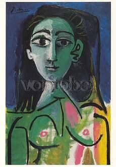Female half-length Portrait (Jacqueline) (1963), Postcard