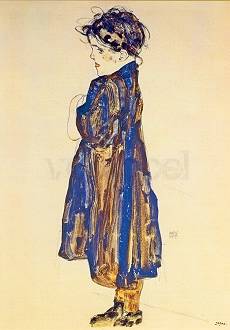 Adolescent Peasant Girl (1912), Postcard
